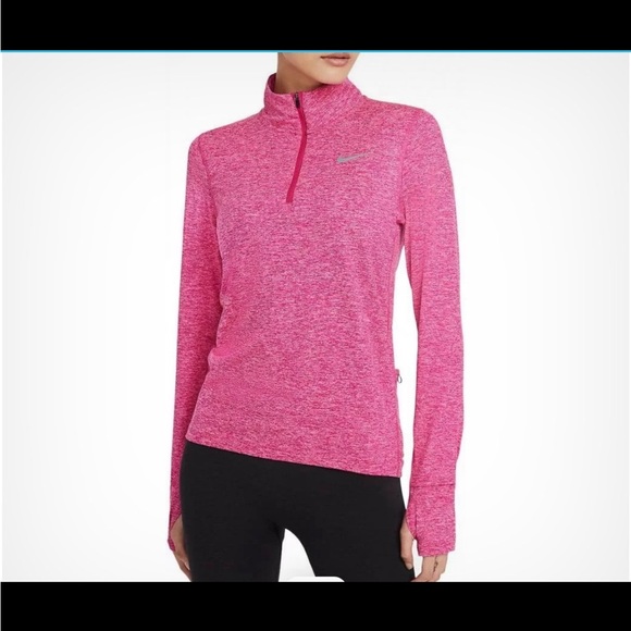Nike women’s 1/2 zip pink long sleeve medium - Picture 1 of 10